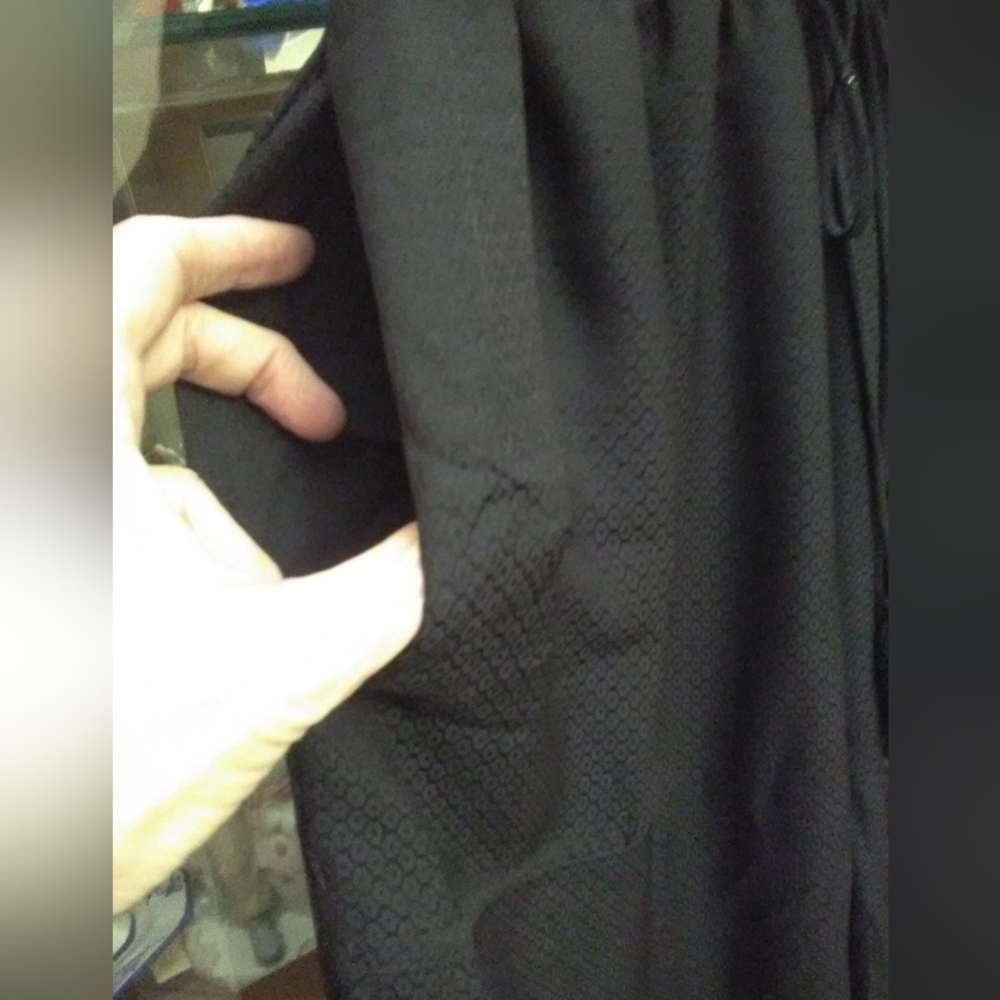 BNWT BLACK FREE PEOPLE PANTS SZ.LG SLITS UP BOTH SIDES WIDE LEG TASSEL DRAWSTRIN - Picture 3 of 10